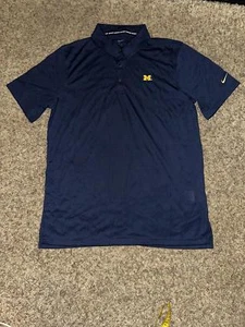 Nike Men’s Michigan Wolverines Cutter & Buck Advantage Eco Tri-Blend Pique Polo - Picture 1 of 10