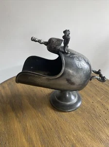 Vintage Sugar Scuttle With Scoop - Silver Plated British Flags - Picture 1 of 8