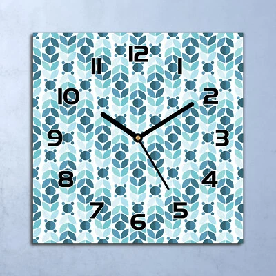 Horloge Murale En Verre moderne Géométrique Aquarelle 30x30 - Photo 1/4