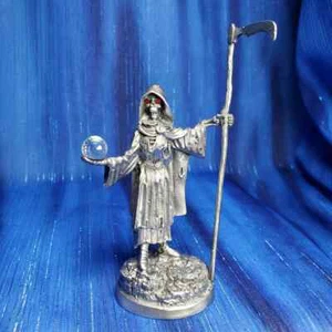 Statuina in peltro Halloween Charon Grim Reaper Bob Olley made in USA Rawcliffe *NUOVA* - Foto 1 di 12
