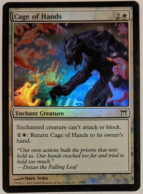 MTG FOIL Cage of Hands 3/305 LP Common Champions of Kamigawa - Image 1 of 4