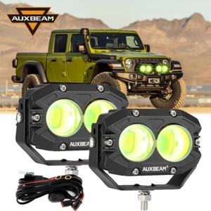 Auxbeam 4"" ámbar LED vainas barra de luz de trabajo punto conducción lámpara antiniebla para Jeep todoterreno - Imagen 1 de 12