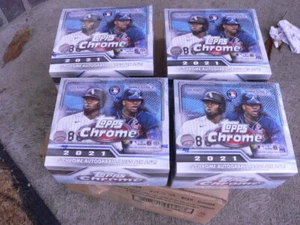 2021 Topps Chrome JUMBO (HTA) Baseball 4 Box LOT - 5 autographs/bx {20 Autos} - Picture 1 of 4