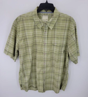 Horny Toad Shirt Mens Large Green Plaid Short Sleeve Button Up Casual Outdoor - Image 1 of 4