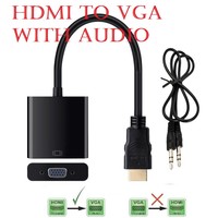 HDMI Female To VGA Male Converter Adapter 1080P Stereo Audio Output Lead