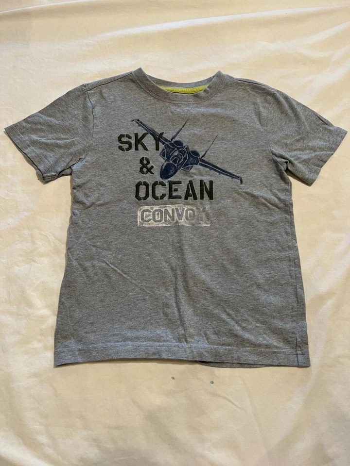 Gymboree Gray T-Shirt w/ Plane Design, Size 8 - Image 1 of 1