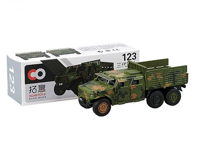 X CAR TOY 1/64 China DONGFENG MENGSHI GEN.3 6X6 ARMED PICK-UP #/123 - Image 1 of 4