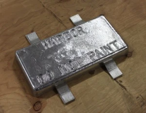 Lead Zinc Anode Marine 20 Pound w/ 4 Tabs NEW - Picture 1 of 3