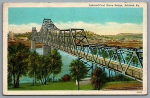 Postcard Ashland KY c1934 Ashland Coal Grove Bridge Ben Williamson Memorial - Picture 1 of 2