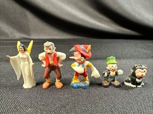 Vintage Disneykins Pinocchio Geppetto Jiminy Cricket Figaro Blue Fairy Marx Mini - Bild 1 von 2