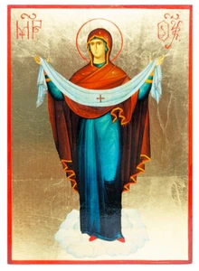 Икона Покров Пресвятой Богородицы / russische Ikone - Bild 1 von 2