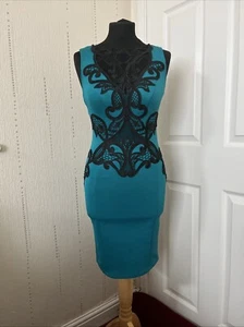 Bodycon Teal Dress Size 10.slim Fit,Lipsy London love Michelle Keegan - Picture 1 of 8