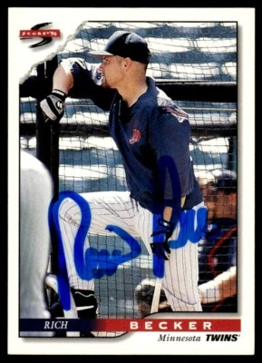 1996 Score Rich Becker Auto Minnesota Twins #2 Card COA Signed - Image 1 of 2