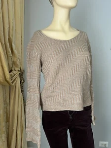 Auth.Armani Collezioni cashmere blend brown/grey sweater, sz.6, excellent - Picture 1 of 12