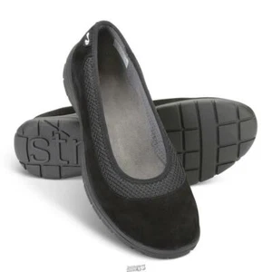 STRIVE Hammacher Lady's Back Pain Relieving Slip On Flats Hampton SIZE 8 Black - Picture 1 of 2