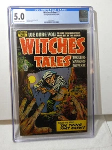 Witches Tales #27 Harvey 1954 CGC 5.0 Pre Code Horror Lee Elias Cubierta - Imagen 1 de 2