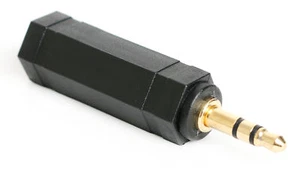 3.5mm Stereo Male Plug to 6.35mm Female (1/4") Stereo Jack Adapter - Gold Plated - Foto 1 di 2