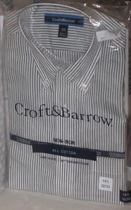 Croft & Barrow Non Iron All Cotton Shirt 14.5 Small 32/33 Sleeve NWT!! - Picture 1 of 6