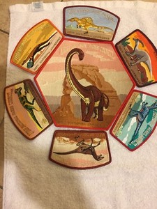 Mint 2017 National Jamboree 7 Piece JSP Set Utah National Parks Dinosaur Red 