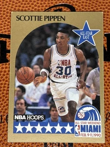 1990-91 NBA Hoops Scottie Pippen All-Star #9 Bulls - Picture 1 of 2