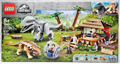 LEGO JURASSIC WORLD SET 75941 INDOMINUS REX VS.  ANKYLOSAURUS NEW IN DAMAGED BOX - Image 1 of 4