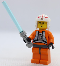 Luke Skywalker YELLOW Pilot 4483 7130 7140 7142 Star Wars LEGO Minifigure Figure