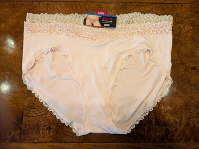 2 bikinis de nailon para mujer Maidenform Everyday Luxe nude y rosa XL/8 NUEVOS CON ETIQUETAS Foto 1 de 4