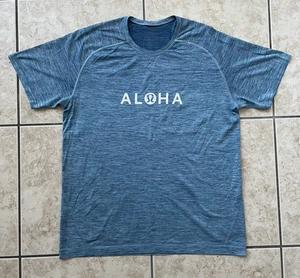 Lululemon Aloha Metal Vent Tech Men’s Short Sleeve Blue XL Running Training Top - Picture 1 of 21