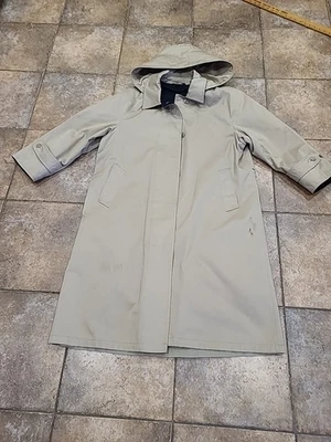 Forecaster of Boston Trench Coat Womens Size 15/16 Zip Out Lining Union USA VTG - Image 1 of 4