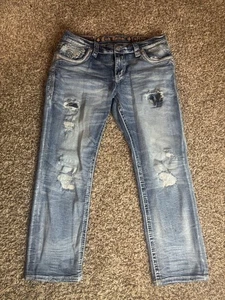 Rock Revival Eithan EQ203 Relaxed Stretch Premium Blue Jeans Herren Größe 36x29 - Bild 1 von 9