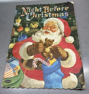 1956 NIGHT BEFORE CHRISTMAS WHITMAN 2310 Vintage Holiday Book - Picture 1 of 8