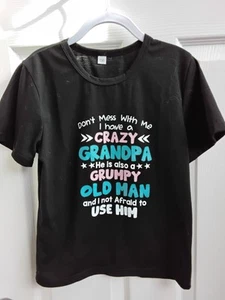Girls T Shirt Aged 7-8yrs Black - Picture 1 of 2