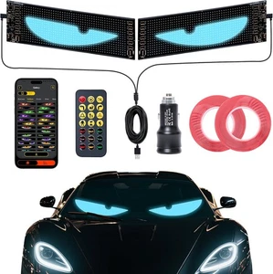 14.7" LED Windshield Eyes for Car/Truck - Devil 14.7x3.6-2PCS, color-changing  - Picture 1 of 8