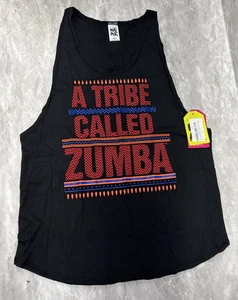 Zumba Damen schwarzes Racerback Tank Top Activewear "A Tribe Called Zumba" Small - Bild 1 von 8