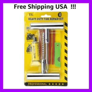 Tire Repair Kit with Plugs, 9PC Flat Tire Puncture Repair, Tire Plug Kit Heav... - Bild 1 von 7