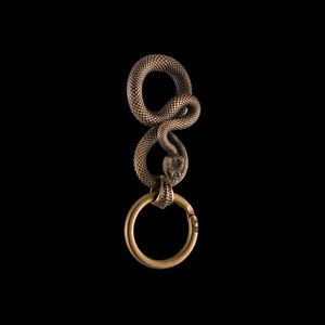 Snake Keychain Goth Animal Novelty Charm Handmade Jewelry Gift for Men Women - Picture 1 of 9