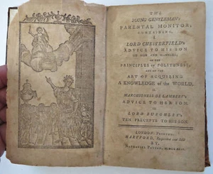 Young Gentleman's Parental Monitor Juvenile Life Advice 1792 rare Hartford book - Picture 1 of 12