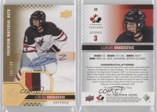 2022 Upper Deck Team Canada Juniors Men's U-18 /199 Lukas Dragicevic Patch Auto