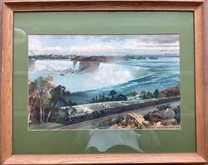 Antique Lithograph “Niagara Falls From Michigan Central Train” By Charles Graham - Picture 1 of 10