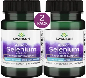 2 Pack Selenium 200mcg 180 (2x90) Capsules Antioxidant Cardio Thyroid Prostate - Picture 1 of 4