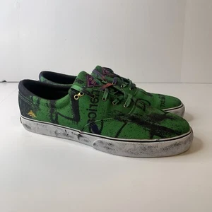 Emerica Reynolds Cruisers Stay Gold Skateboarding Shoes Rare Gree/Blue - Picture 1 of 15