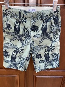 GAP KIDS GREEN STAR WARS AND Tropical leaves BOYS SHORTS SIZE 6 - Picture 1 of 9