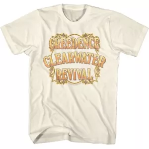 Creedence Clearwater Revival T-Shirt Adult Music BAND COPPER LOGO New Official - Picture 1 of 3