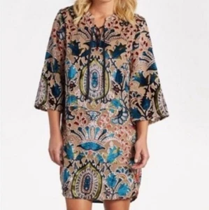 Vestido para mujer Feathers by Tolani talla S corbata de terciopelo quemado - Imagen 1 de 9