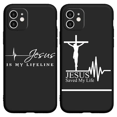 JESUS IS MY LIFE Black Phone Case For iphone 16 15 14 11 13 12 Pro Max XR 7 8 - Image 1 of 4