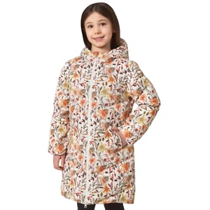 *NEW* Mondetta Youth Girl's Down Parka Down Jacket Flora Size L 14/16 - Picture 1 of 6