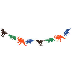  3 M Non-woven Garland Dinosaur Flag Room Decoration Pull The Hollow Out