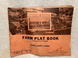 1962 Plat Book Directory Wabash County IL With Township Maps & Index To Owners - Picture 1 of 6