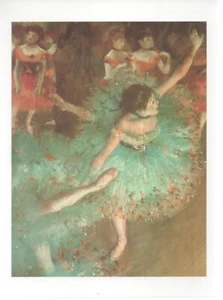 Postcard Modern Print The Green Dancer By Edgar Degas c1879 Art Unposted - Picture 1 of 1