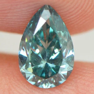 Diamante en forma de pera elegante azul suelto VS2 natural mejorado certificado 1,01 quilates - Imagen 1 de 10